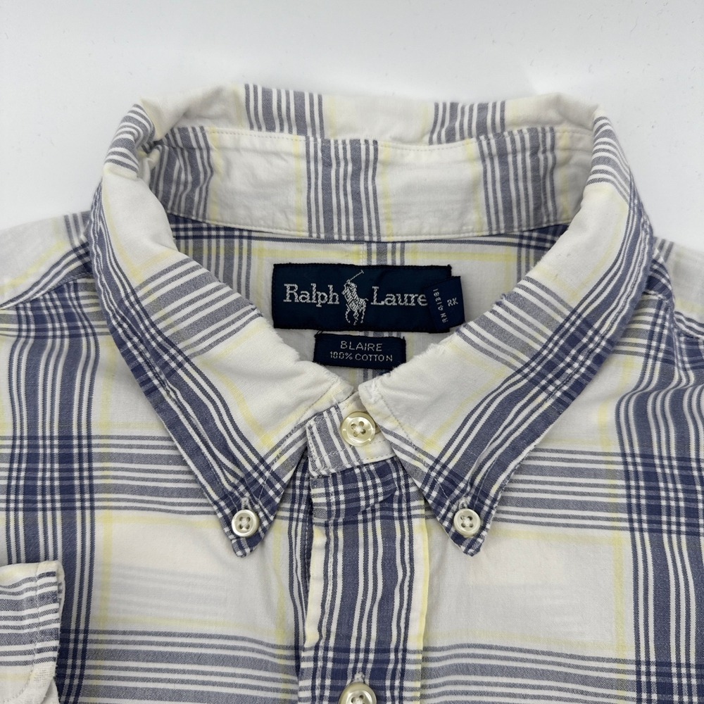 Ralph Lauren Mens Blaire XXL Plaid Button Down Shirt Long Sleeve Cotton Casual - Picture 5 of 10
